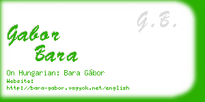 gabor bara business card